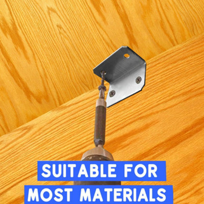 Steel L Shape Corner Brace Plate 90 Degree Right Angle Bracket for Home Furniture Trellis Shelves 10 Pack