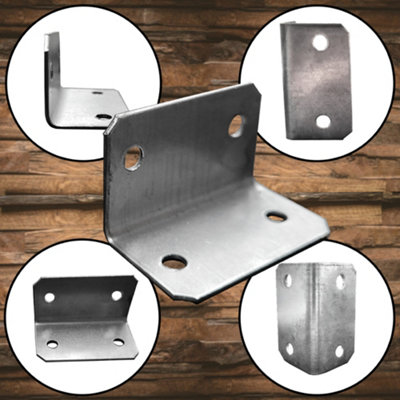Steel L Shape Corner Brace Plate 90 Degree Right Angle Bracket for Home Furniture Trellis Shelves 10 Pack