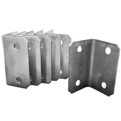 Steel L Shape Corner Brace Plate 90 Degree Right Angle Bracket for Home Furniture Trellis Shelves 10 Pack