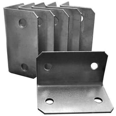 Steel L Shape Corner Brace Plate 90 Degree Right Angle Bracket for Home Furniture Trellis Shelves 5 Pack