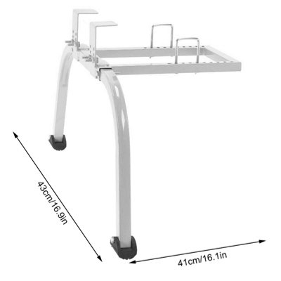 Steel Ladder Stabilizer with Roof Hook and Wing Span for Safe Climbing and Painting - Silver Gray