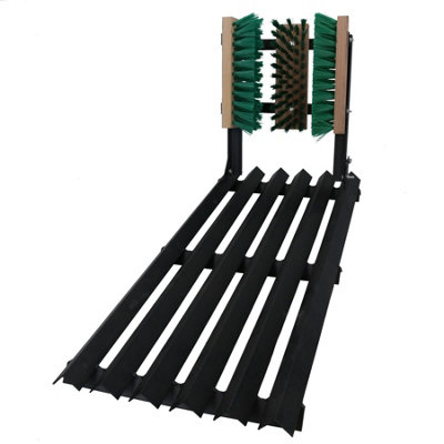 Steel Mat Scraper and Boot Brush Shoe Welly Scrub Muck Mud Door Farm Yard