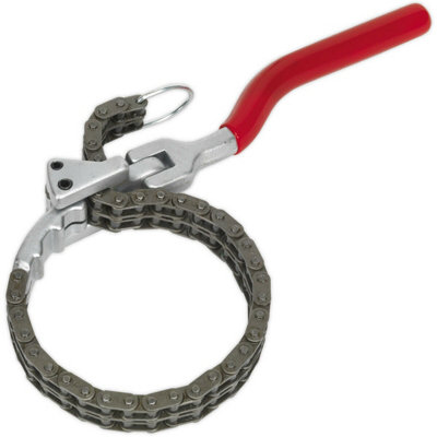 Steel Oil Filter Chain Wrench - 60mm to 105mm - 180 Degree Pivoting ...