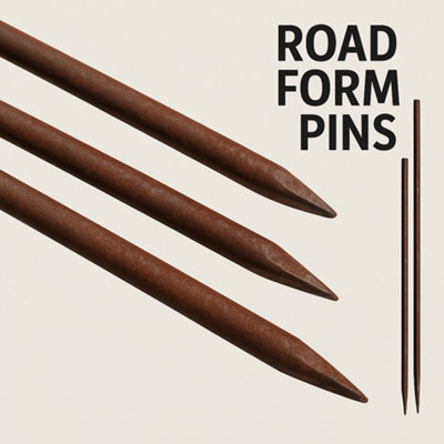 Steel Road Form Pins (16 x 450mm) Pack of 10 - Concrete Marking Out Stakes
