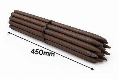 Steel Road Form Pins (16 x 450mm) Pack of 10 - Concrete Marking Out Stakes