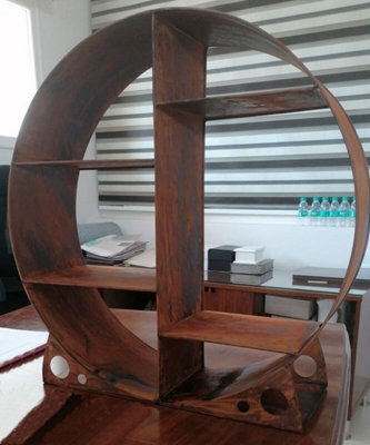 Steel Round Log Store & Shelves Metal Log Holder Log Storage in Rustic - 3