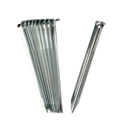 Steel Tent Pegs Pack of 10 V Shaped