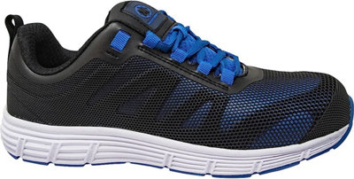 Steel Toe Cap Safety Trainers Boot Lightweight Boots Shoes Work Mens Blue Uk 10 - 3