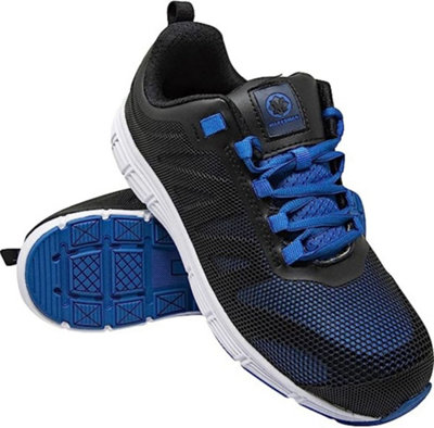 Steel Toe Cap Safety Trainers Boot Lightweight Boots Shoes Work Mens Blue Uk 10 - 6