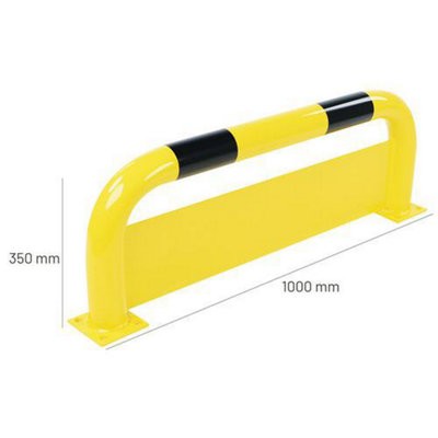 Steel Yellow Barrier With Under Run Protection - HxW 350 x 1000mm