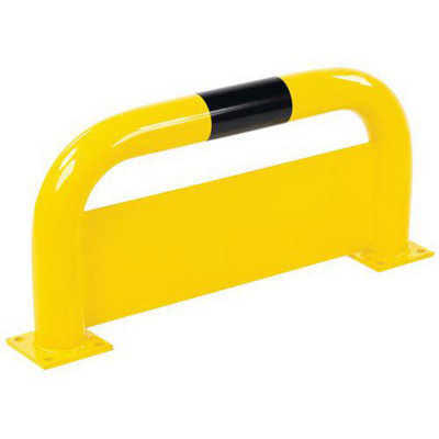 Steel Yellow Barrier With Under Run Protection - HxW 350 x 750mm
