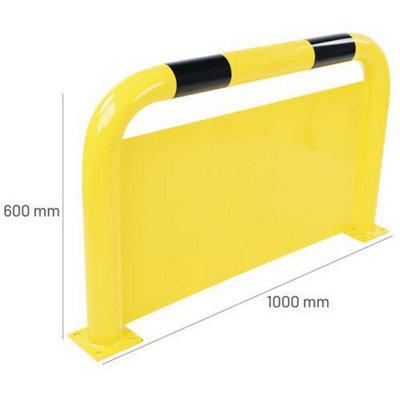 Steel Yellow Barrier With Under Run Protection - HxW 600 x 1000mm