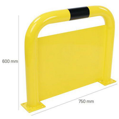 Steel Yellow Barrier With Under Run Protection - HxW 600 x 750mm