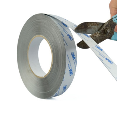 SteelFlex Gloss White and 3M™ Self Adhesive Steel Tape for Creating a Surface Magnets Will Stick To - 25mm Wide - 30m Length