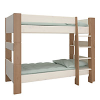 Steens for Kids Bunk Bed in Whitewash Grey Brown Lacquered