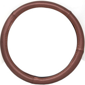 Steering Wheel Cover Leather Look Car Accessories Brown Soft Grip