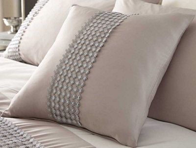 Steffan Metallic Embellished Filled Cushion