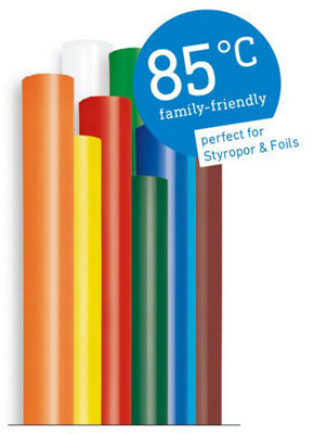 Steinel Colour Low Melt Glue Sticks, 16 pcs., 96 g, 7x150 mm