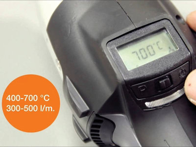 Steinel HG2620E 1650W Heat Gun with LCD Display and Adjustable Temperature Control