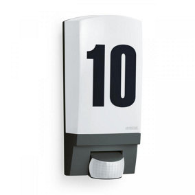 Steinel L 1 S Black Outdoor Wall Light PIR Motion Sensor Impact Resistent House Numbers Included