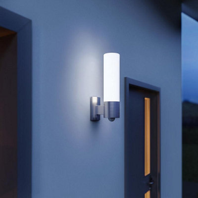 Steinel L 260 S Stainless Steel LED Wall Light adjustable PIR Motion Sensor Opal Glas incl. Bulb