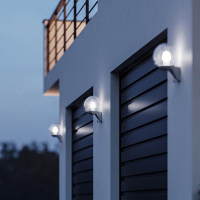 Steinel L 585 S Black Classic Globe Outdoor Wall Light PIR Motion Sensor Adjustable