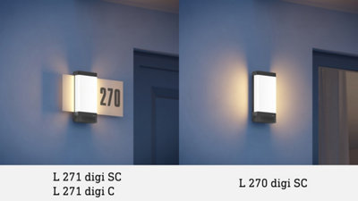 Steinel LED House Number Light L 270 SC, smart Motion Sensor, House Number Plate, Setting via App