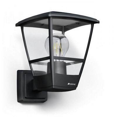 Steinel Outdoor Wall Light L 10 Black, Modern Latern, E27