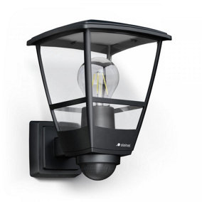 Steinel Outdoor Wall Light L 10 S Black, Modern Latern with Motion Sensor