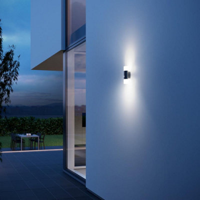 Steinel Outdoor Wall Light L 910 S Anthracite Motion Sensor Softlight Start Uplight Downlight Manual Override