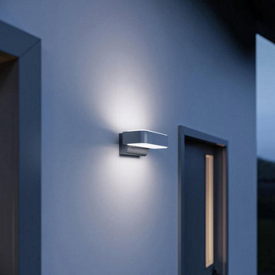 Steinel smart Outdoor Wall Light L 810 SC Silver, Motion Sensor, Softlight Start, Settings via App