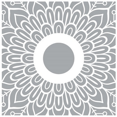 Stencil It Flora Reusable Tile Stencil for Walls, Floors, Patio and furniture 60cm(L) 60cm(W)