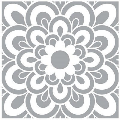 Stencil It Maisie Reusable Tile Stencil for Walls, Floors, Patio and furniture 30cm(L) 30cm(W)