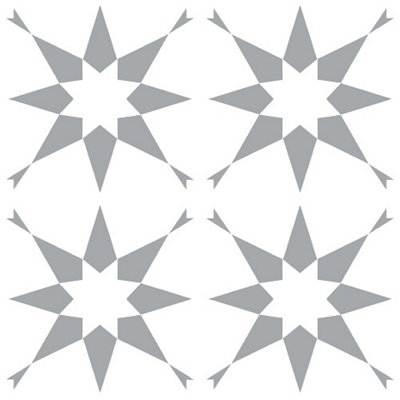 NAKLEO Soria Geometric Tile Painting Stencil - 30x30cm Reusable Plastic Template For Walls, Floors, DIY Decor