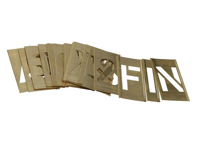 Stencils - Set of Brass Interlocking Stencils - Letters 1in