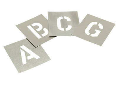 Stencils - Set of Zinc Stencils - Letters 1in Walleted