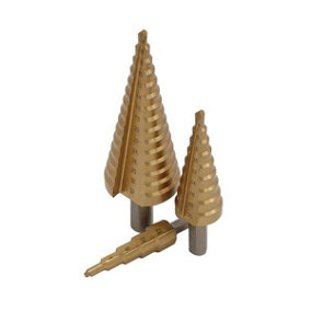 Step Drill HSS Tin Coated 3 Piece Cone Drill Bit Set (Neilsen CT1926)