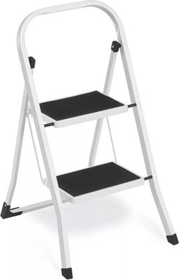 Step Ladder 2-Step Folding Safety Lock Space Saving Storage Safety Non ...