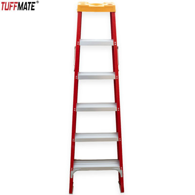 Step Ladder 6 Step Fibreglass Electricians Step Ladder with Tool Holder