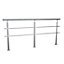 Step Railing Stair Railing Banister Stainless Steel Handrail with 2 Cross Bars for Indoor Outdoor W 240 cm
