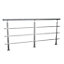 Step Railing Stair Railing Banister Stainless Steel Handrail with 3 Cross Bars for Indoor Outdoor W 240 cm