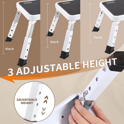 Step Stool Ladder Foldable 3 Adjustable Height Max Load 150KG for Home