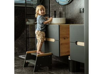 Step Stool - The Original (Anthracite/Pine)