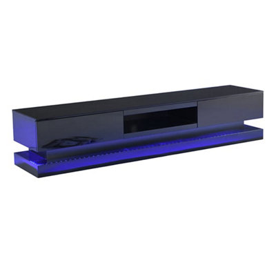 Step TV Stand With Storage for Living Room and Bedroom, 1800 Wide, LED ...