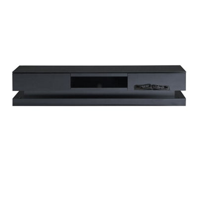 Step TV Stand With Storage for Living Room and Bedroom, 1800 Wide, LED ...