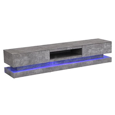 Step TV Stand With Storage for Living Room and Bedroom, 1800 Wide, LED ...