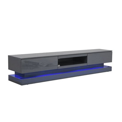 Step TV Stand With Storage for Living Room and Bedroom, 1800 Wide, LED ...