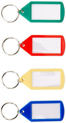 Stephens Keychain, 10 Key Rings with Tags, Assorted Colors, Lightweight ...