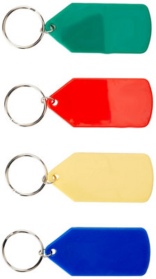 Stephens Keychain, 10 Key Rings with Tags, Assorted Colors, Lightweight ...