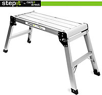 StepIt 150kg Aluminium Work Platform, Folding Step Up, Secure Lock, 150kg High Capacity